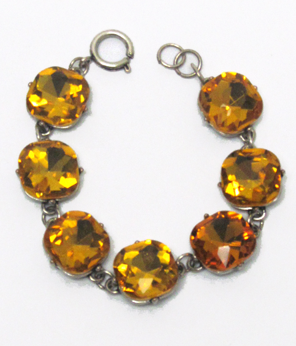 Catherine popesco inspired crystals link bracelet