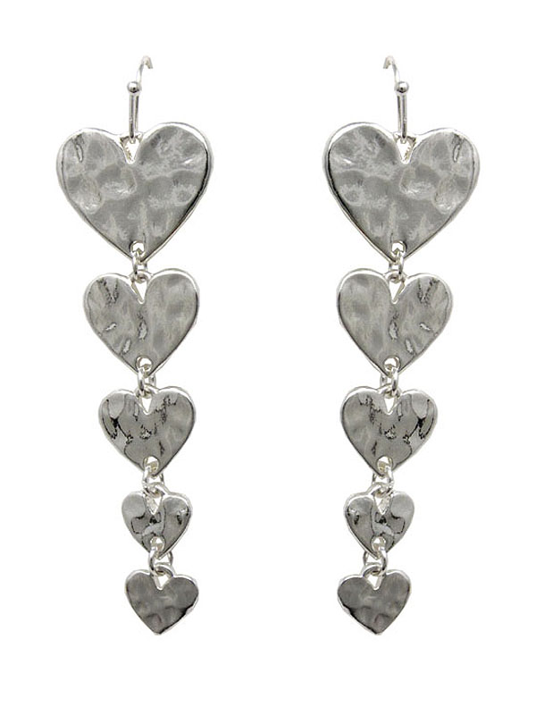 MULTI HEART DROP EARRING -valentine