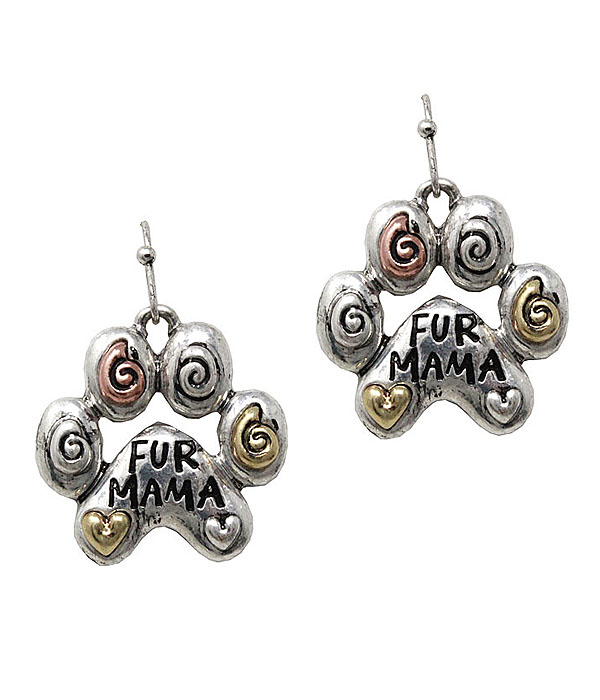 Mama bear theme earring