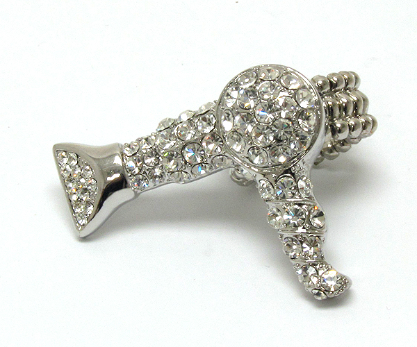Crystal hair dryer stretch ring
