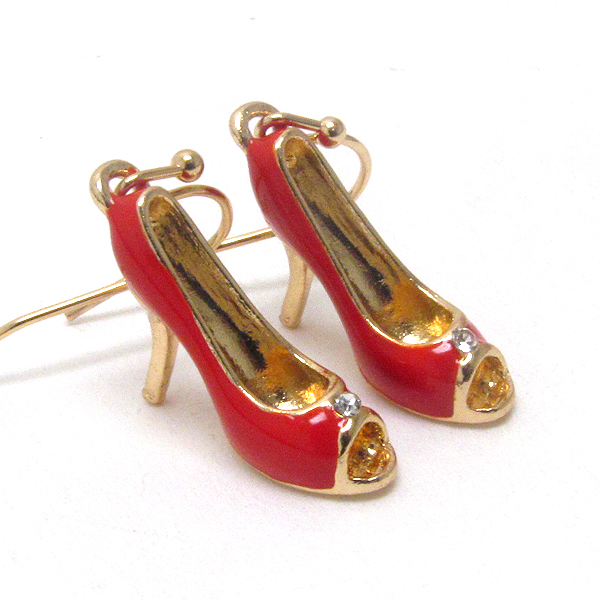 Premier electro plating epoxy deco women high heel earring