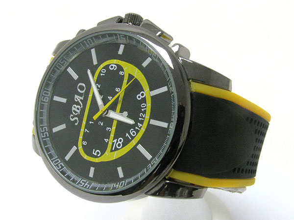 Rubber band fashion boy friend watch