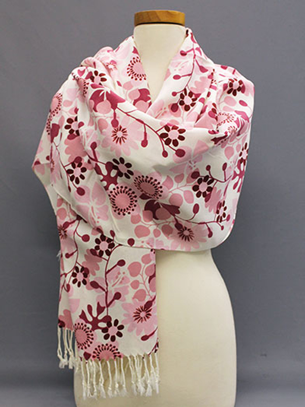 Multi  flowers soft and wool pashmina shawl