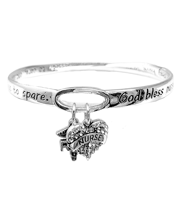 NURSE THEME STRETCH BRACELET - NURSE BLESSING