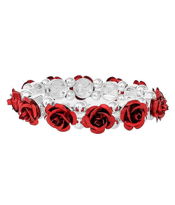 MULTI ROSE STRETCH BRACELET