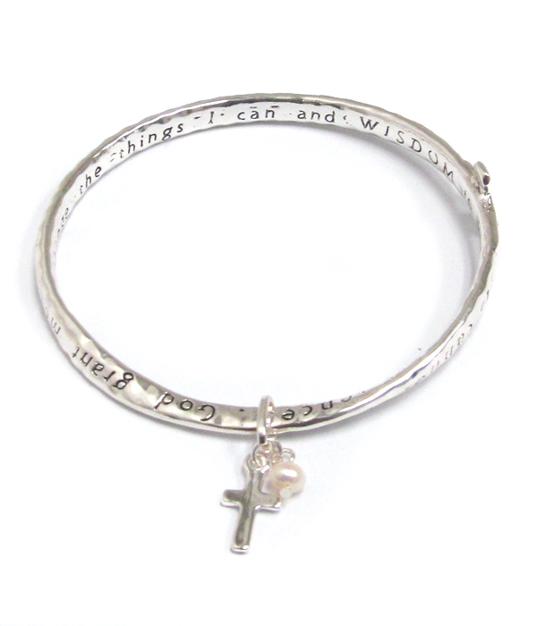 Cross charm religious inspiration bracelet