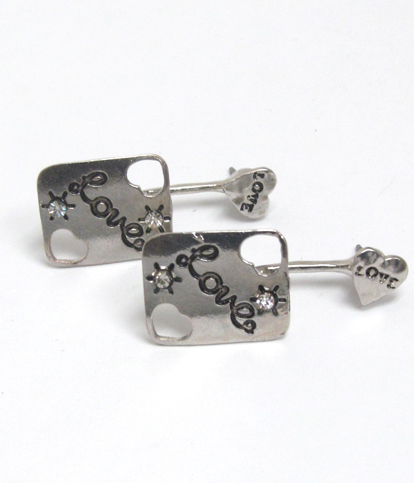 C cup heart love earring