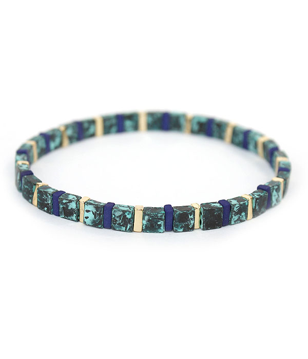 Coat bead stretch bracelet