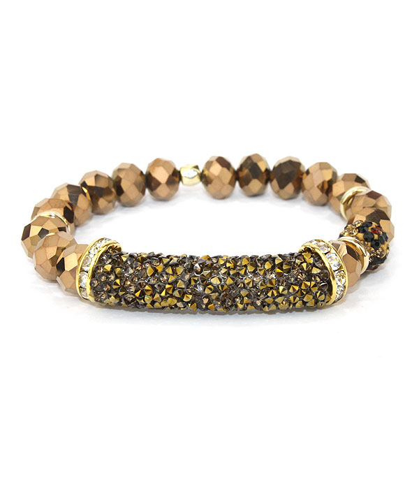 Multi crystal stretch bracelet