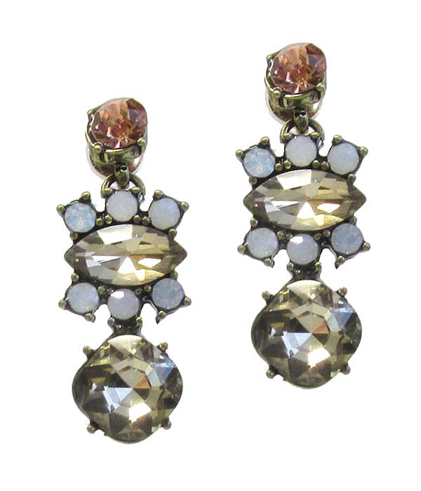 MULTI CRYSTAL MIX EARRING