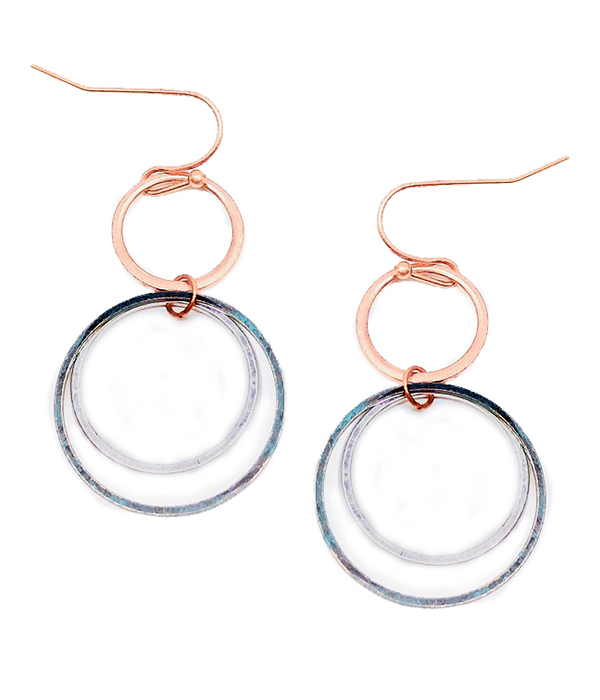 Multi wire hoop drop earring