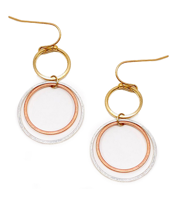 Multi wire hoop drop earring