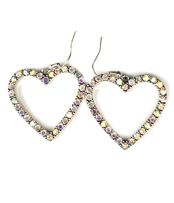 Crystal heart earring