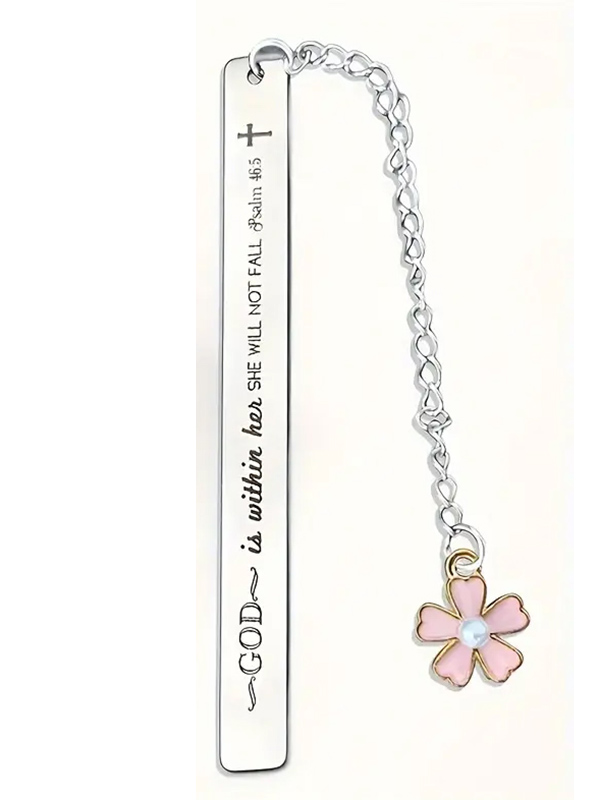 Religious inspiration stainless steel bookmark - psalm 46:5