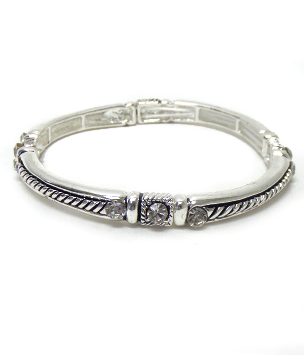 Thin textured metal bracelet 