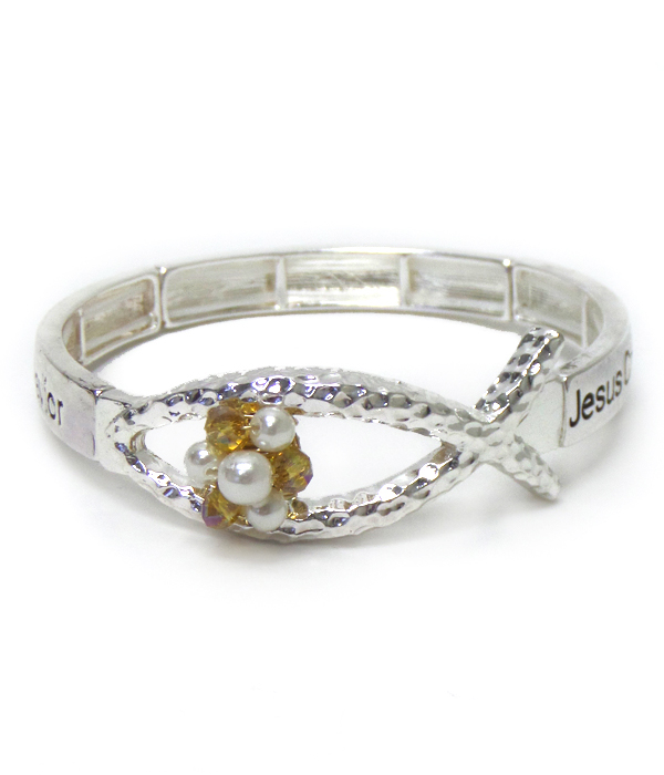 Religious metal bracelet