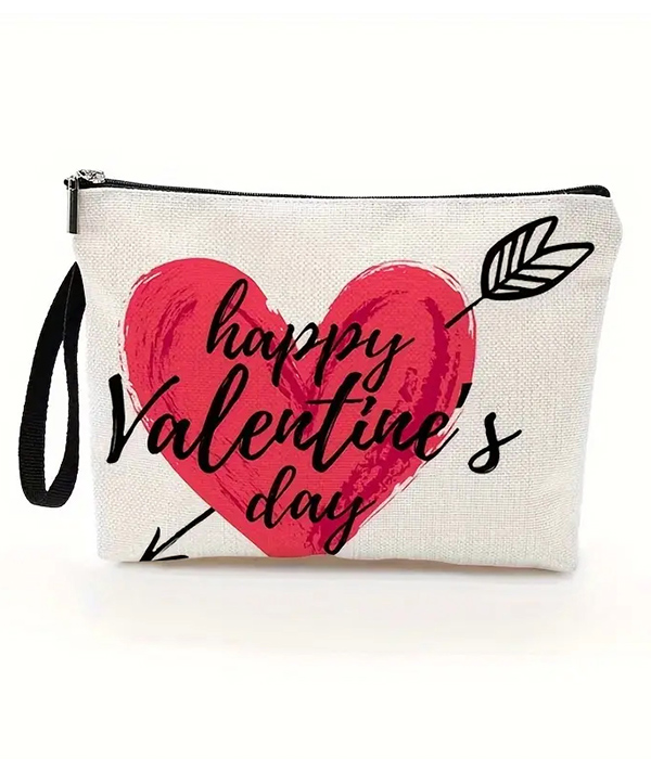 Valentine theme heart cosmetic makeup bag