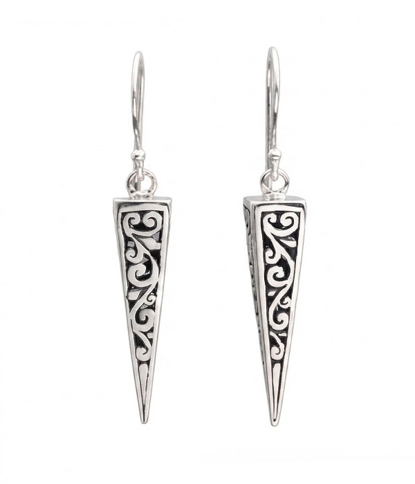 Triangle bar drop earring