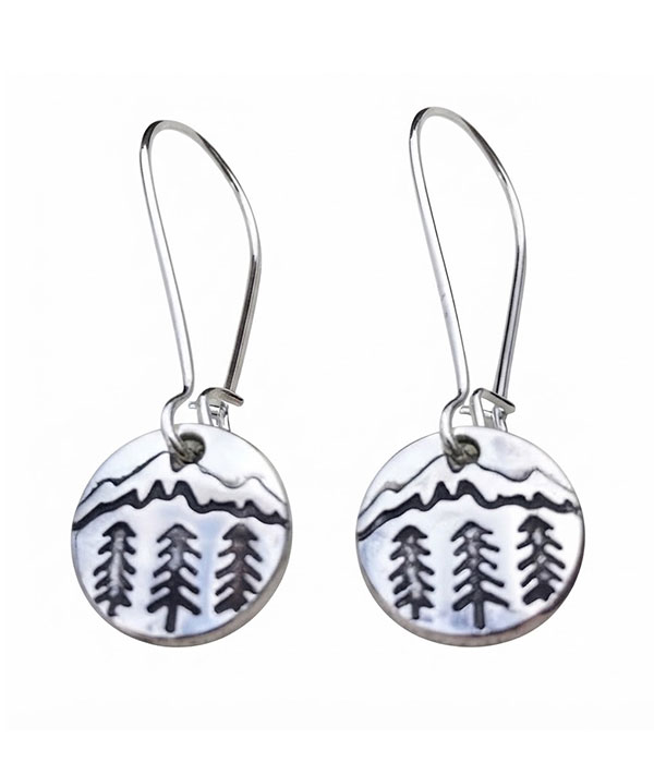 Landscape disc earring