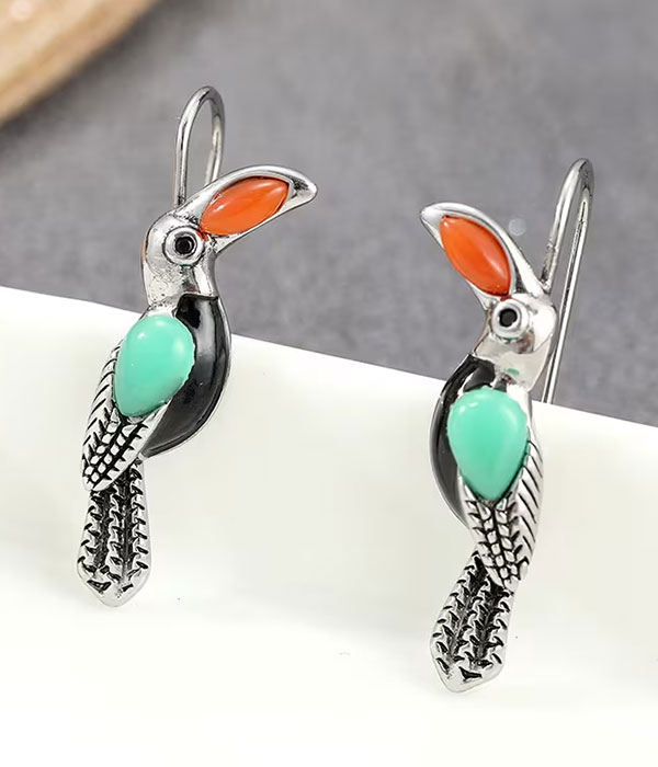 Tropical bird earring