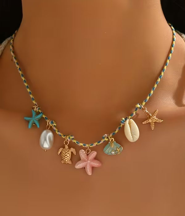 Sealife charm necklace