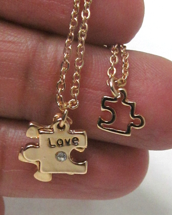Love puzzle pendant necklace -valentine