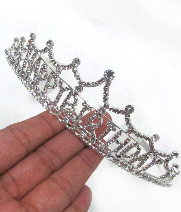 Happy birthday rhinestone tiara