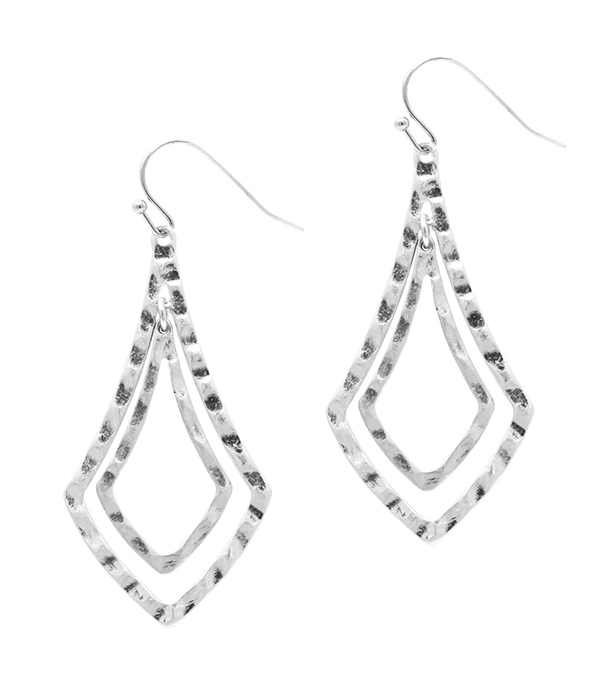 DOUBLE METAL DROP EARRING