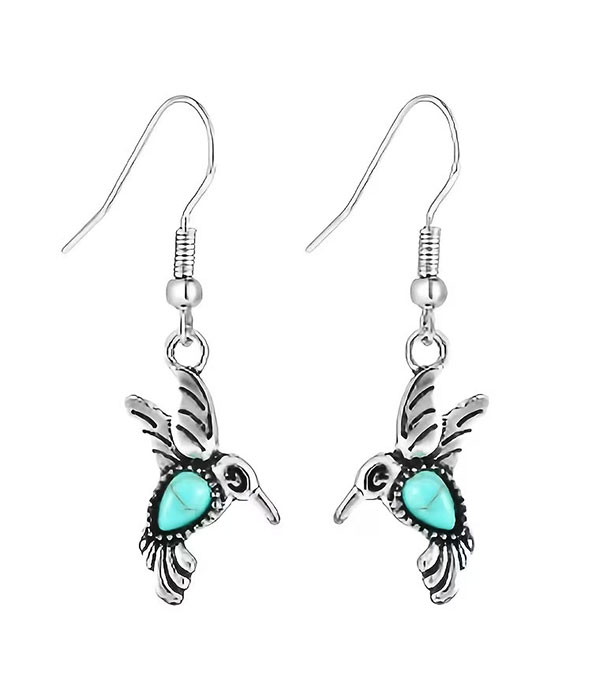Vintage humming bird earring