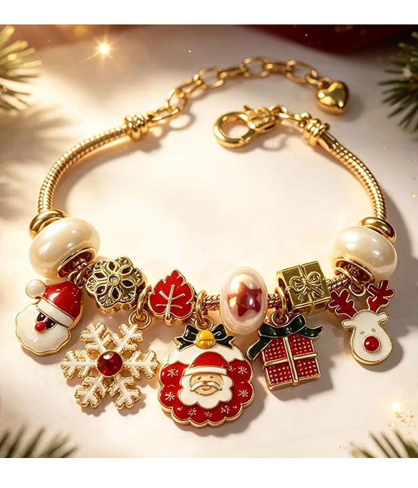 Christmas charm bracelet