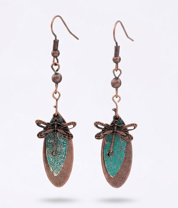 Vintage dragonfly earring