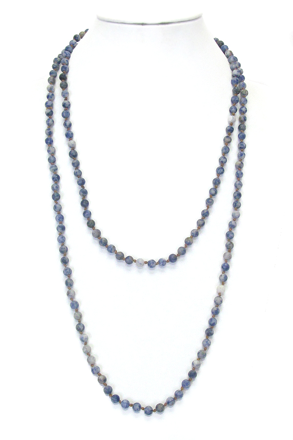 GENUINE FROST BALL STONE LONG NECKLACE