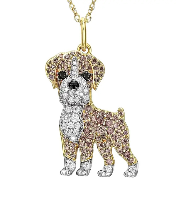 Pet lovers theme dog necklace - boxer