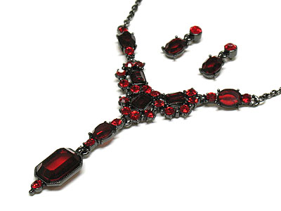 Boutique style genuine austrian crystal necklace set