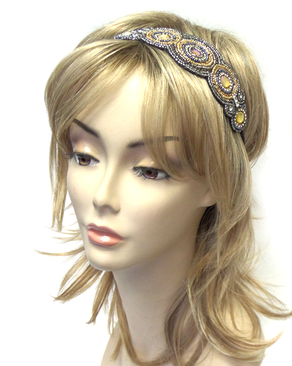 Handmade beaded headband