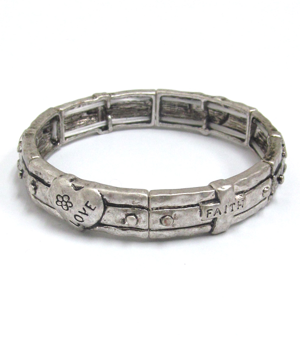 Religious inspiration stretch bracelet