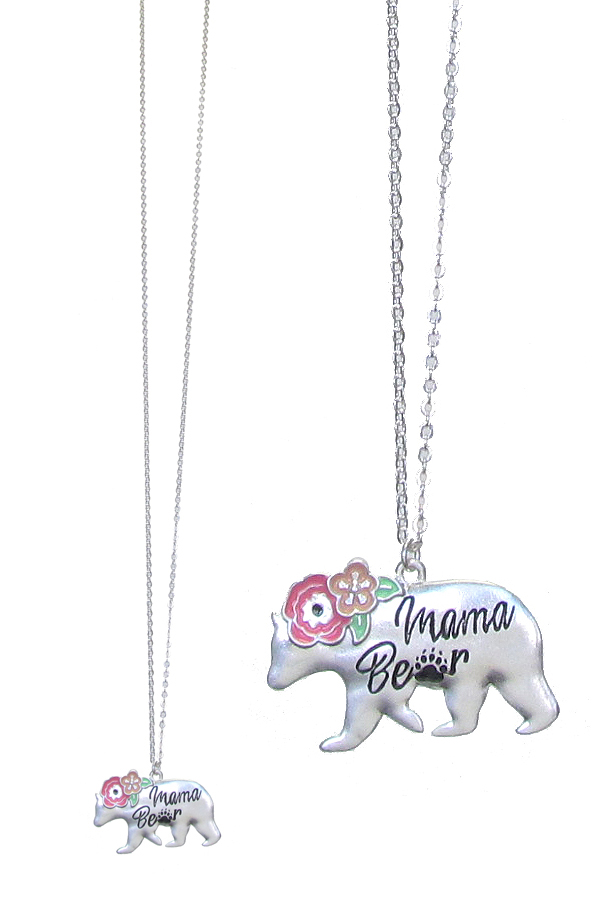 Mama bear inspiration long necklace