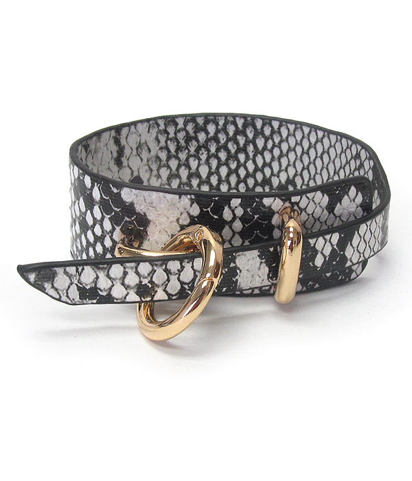 ANIMAL PRINT LEATHER BRACELET