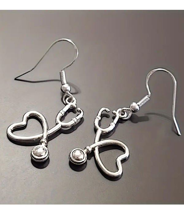 Doctor theme stethoscopes earring