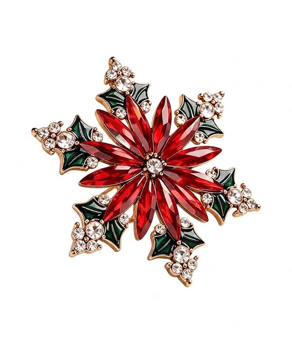 Christmas snowflake brooch
