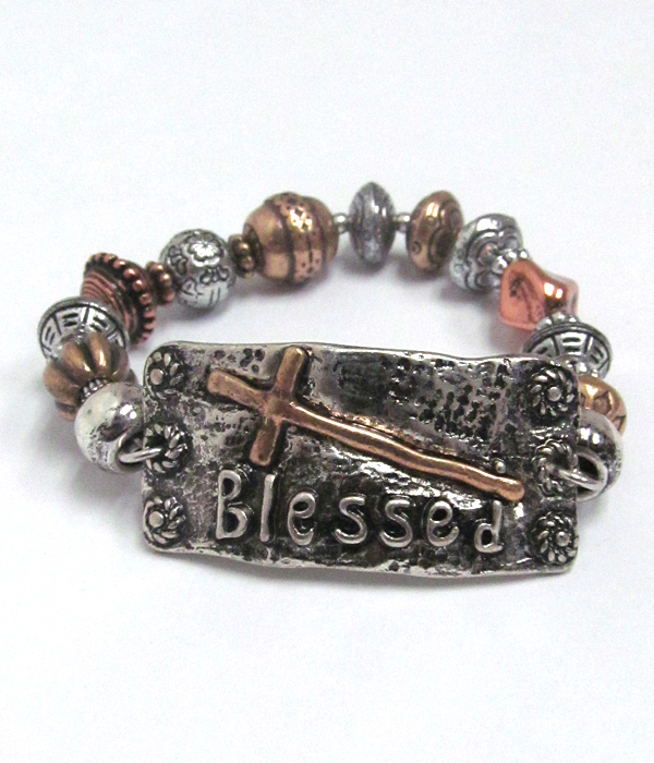 Blessed multi metal bracelet