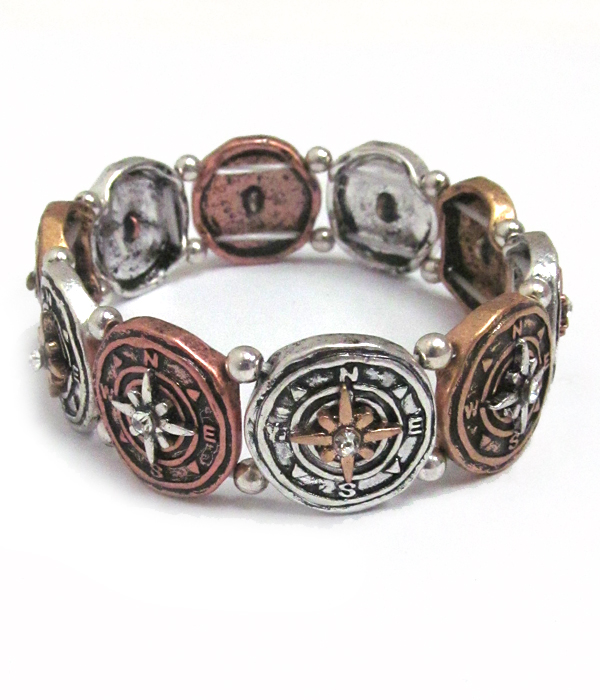 Multi metal linked bracelet 