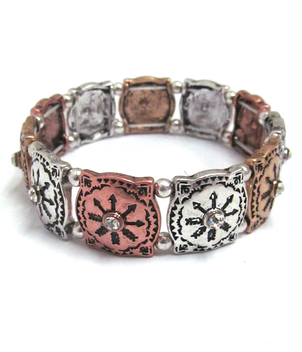Multi metal linked bracelet 
