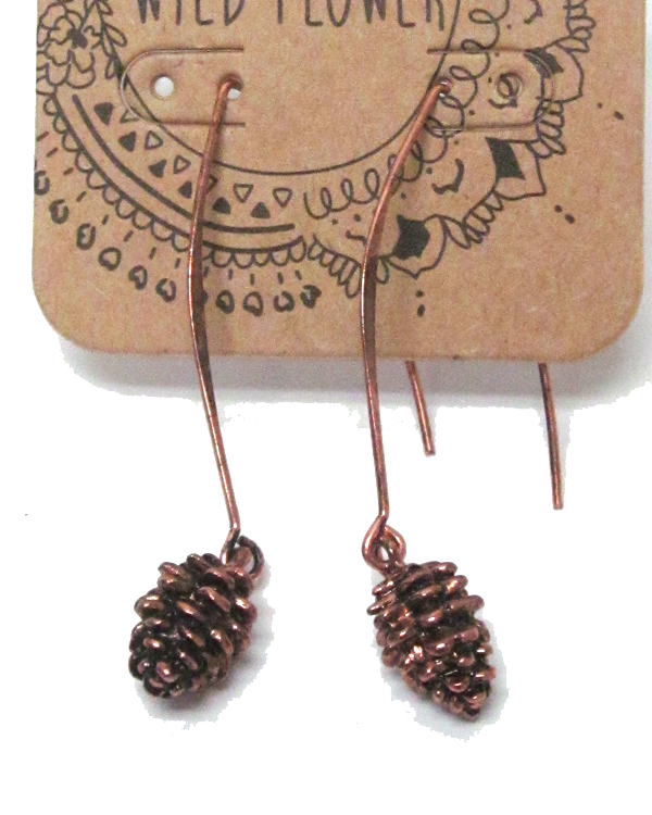 Metal pinecones eariings