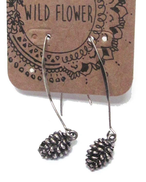 Metal pinecones eariings