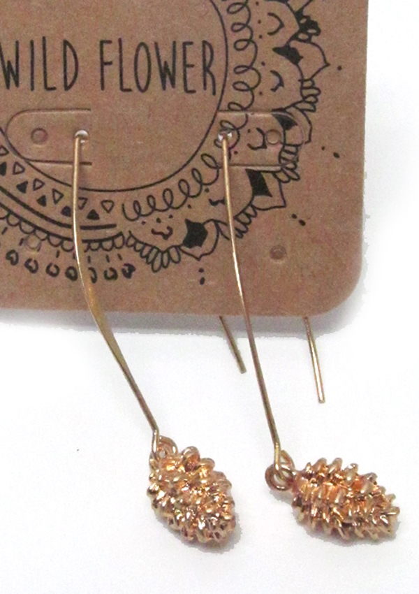 Metal pinecones eariings