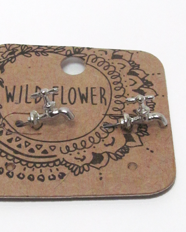 Water faucet earrings