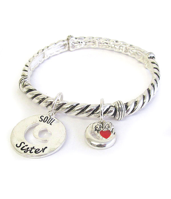 INSPIRATION CHARM STRETCH BRACELET - SISTER