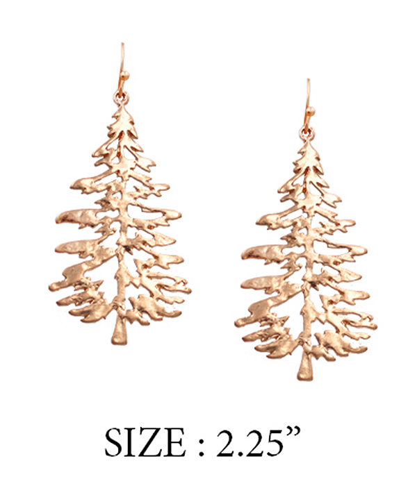 METAL TREE EARRING