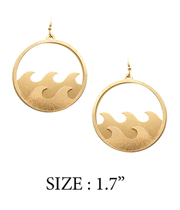 Wave ring earring